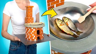 DIY Miniature Stove From Bricks [upl. by Ellison532]