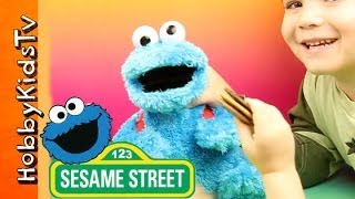 Cookie Monster Count and Crunch Play and Toy Review HobbyKidsTV [upl. by Atiuqiram]