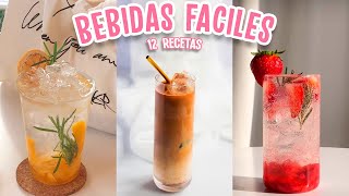 BEBIDAS DELICIOSAS Y FACILES EN CASA 12 RECETAS  Tutoriales Belen [upl. by Madid]