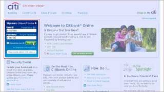 Citi QuickTake Demo Getting Started with Citibank Online [upl. by Nylrehs920]