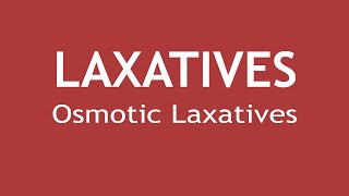 Laxatives Part 3 Pharmacology Of Osmotic Laxatives  Dr Shikha Pamar [upl. by Patric]