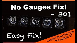 Simple fix to faulty or poorly working gauges  JEEP Wrangler YJ  Ep 20 [upl. by Osman]