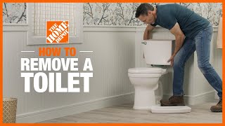 How to Remove a Toilet  Toilet Repair  The Home Depot [upl. by Daisi755]