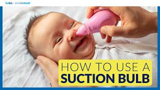 How to use a nasal aspirator or suction bulbPoire aspirante ou mouchebébé mode demploi [upl. by Orlov]