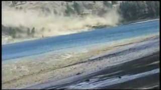 Eyewitness video shows landslides impact on river [upl. by Athal]