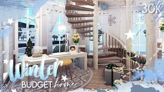 BLOXBURG Winter Budget Townhouse 30K  House Build [upl. by Chem]