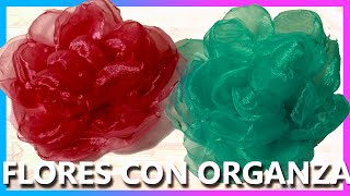 COMO HACER FLORES CON TELA ORGANZA FÁCILES  Manualidades [upl. by Kciderf]