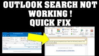 Outlook Search not working in windows How to repair [upl. by Philana]