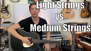 Light Strings VS Medium Strings DO THEY SOUND DIFFERENT [upl. by Eahsram]