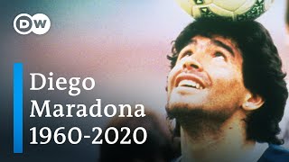 Football legend Diego Maradona dies at 60  DW News [upl. by Rabah]