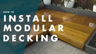 How To Install Modular Decking  Bunnings Warehouse [upl. by Enytsuj]