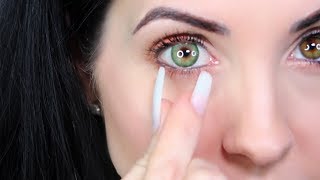 REMOVING CONTACT LENSES WITH LONG NAILS 😱💅🏼 [upl. by Chilson]