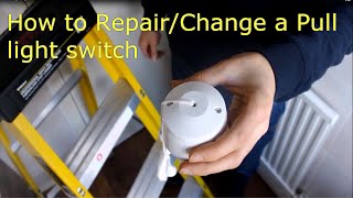 How to Repairchange a PullCord Light Switch Video explanation [upl. by Ras897]