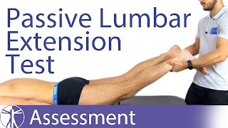 Passive Lumbar Extension Test PLET  Lumbar Instability [upl. by Adnaw676]