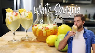 Authentic White Sangria Recipe  Summertime Cocktails [upl. by Gnilyam]