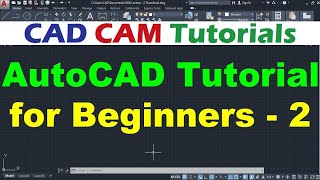 AutoCAD Tutorial for Beginners  2 [upl. by Refotsirk]