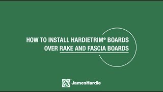 How To Install HardieTrim® Boards Over Rake and Fascia Boards [upl. by Monroy167]