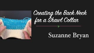 Creating the Back Neck for a Shawl Collar [upl. by Eolc891]