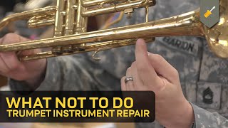 What Not To Do Trumpet Instrument Repair [upl. by Kerby]