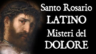 Santo Rosario in LATINO  Misteri DOLOROSI con Litanie Lauretane [upl. by Atteynod]