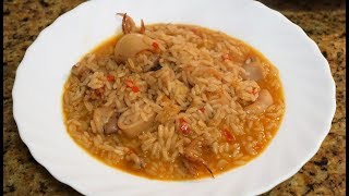 IMPRESIONANTE ARROZ CALDOSO CON CALAMARES FÁCIL [upl. by Akire]