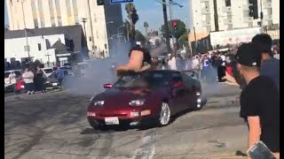 Reckless Driver Hit Two Bystander At Car Meet [upl. by Devitt108]