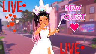 COMPLETING PIZZA QUEST NEW ROYALE HIGH UPDATE COME GET A BADGELIVESTREAM [upl. by Annabella]