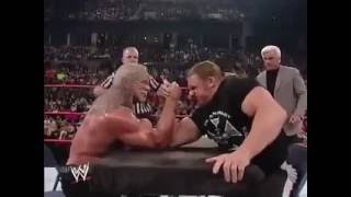 Triple H vs Big poppa pump Scott Steiner Arm Wrestling [upl. by Adnwahs213]