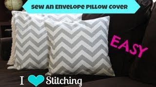 Sew an Envelope Pillow Cover Beginner [upl. by Colet727]