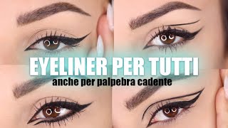 6 LOOK CON LEYELINER ANCHE PER PALPEBRA CADENTE ItsNora [upl. by Afinom]