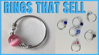 EASY Wire Rings to MAKE amp SELL Easy DIY Jewelry Making Tutorial [upl. by Leggett]