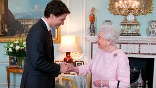 Justin Trudeau meets the Queen [upl. by Harlene]