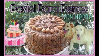 PASTEL PARA PERROS SIN HORNO SALUDABLE Y FÁCIL DE HACER  DIY [upl. by Akciret445]