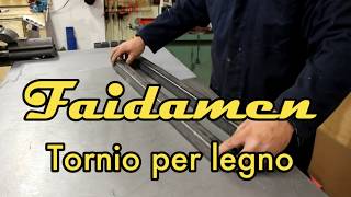 32 TORNIO PER LEGNO FAI DA TE  HOMEMADE WOODEN LATHE [upl. by Salis]