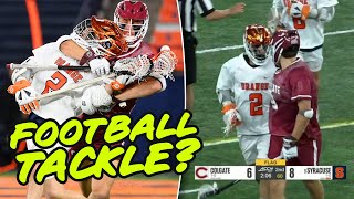 MOST PHYSICAL Moments From Brutal Lacrosse Game [upl. by Okihcim655]