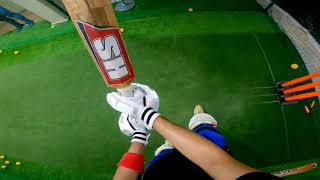 Facing balls upto 140 kmph  Gopro helmet cam batting practice  Net Practice  Indoor nets [upl. by Chapnick]