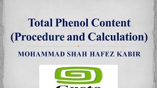 Total Phenol Content Procedure and Calculation [upl. by Ariam]