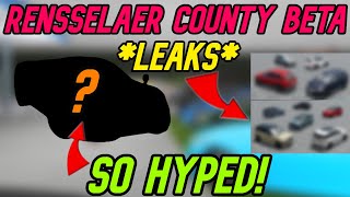 LEAKS  NEW CARS  Rensselaer County  Roblox [upl. by Essilevi]