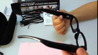 HD720P spy hidden camera glasses eyewear video recorder digital DVR camcorder [upl. by Haerr]