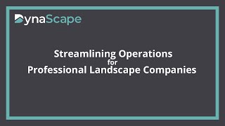 DynaScape Software  Streamlining Operations for Professional Landscape Companies [upl. by Elbam]