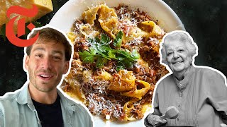 How To Make Marcella Hazans Famous Bolognese Sauce  NYT Cooking [upl. by Aneeuqal]