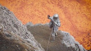 Volcano erupts as scientist takes selfie at craters base [upl. by Lombard]