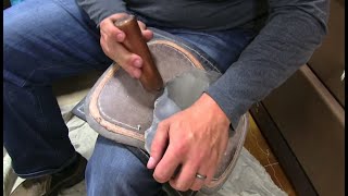 short Flint Knapper Bo Earls Shows Us The Process Of Knapping A Blade From Flint [upl. by Mira]