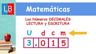 Los Números DECIMALES LECTURA y ESCRITURA ✔👩‍🏫 PRIMARIA [upl. by Andersen]