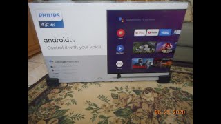 Philips 43 in 4K Ultra HD Android Smart TV Model 43PFL5604F7 [upl. by Esidnac]