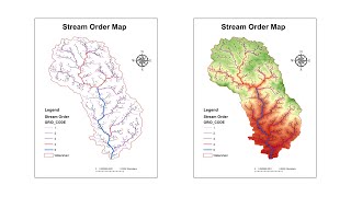 River Stream Order Map in ArcGIS  ArcGIS Tutorial 28 [upl. by Leuqcar]