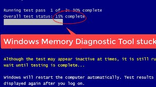 Windows Memory Diagnostic Tool stuck Solution [upl. by Leroy]