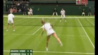 AgassiGrafHenmanClijsters Fun Mixed 09 Highlights [upl. by Asiuol]