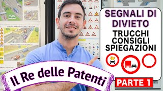 SEGNALI DI DIVIETO PT1  IL RE DELLE PATENTI  PATENTE B  ESAME DI TEORIA [upl. by Nirok]