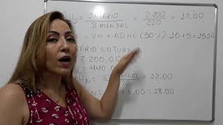 Como calcular Adicional Noturno e Horas Extras [upl. by Kimmy]